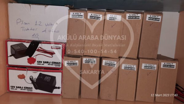 Akülü Araba Şarj Cihazı 6 Volt 12 Volt