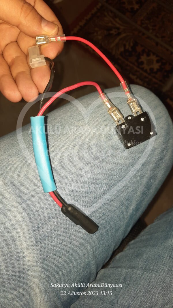 Akü Üst Ara Kablo Sigortalı 12 Volt 6 Volt Termal Sigorta - Görsel 1