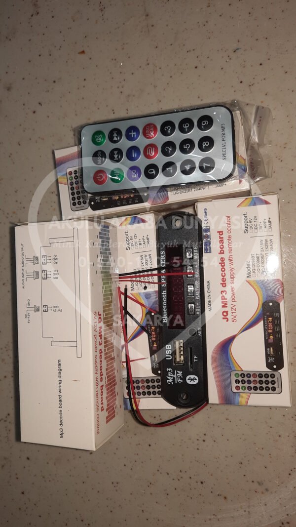 Fm Radio USB TF Kart Aux Bağlantılı Bluetooth Bağlantılı Mp3 Çalar