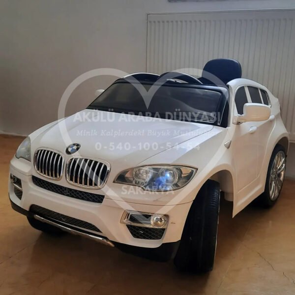 BMW X6 12V Akülü Jip (Jeep) İnci Beyaz