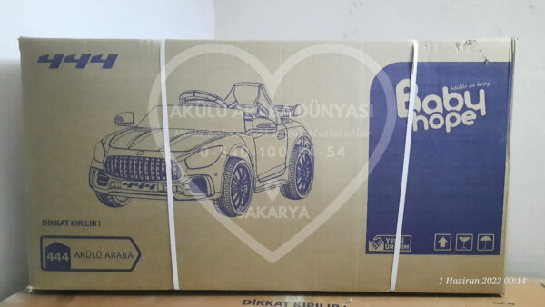 BabyHope Mercedês GTR 444 12V Akülü Araba Beyaz