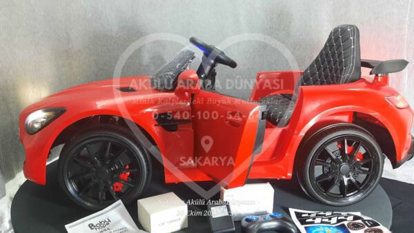 BabyHope Mercedês GTR 444 12V Akülü Araba Kırmızı