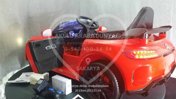 BabyHope Mercedês GTR 444 12V Akülü Araba Kırmızı