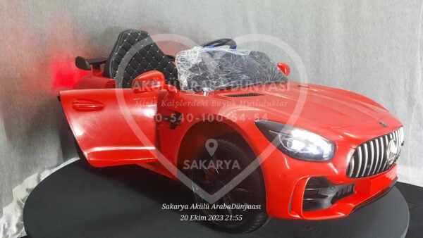 BabyHope Mercedês GTR 444 12V Akülü Araba Kırmızı