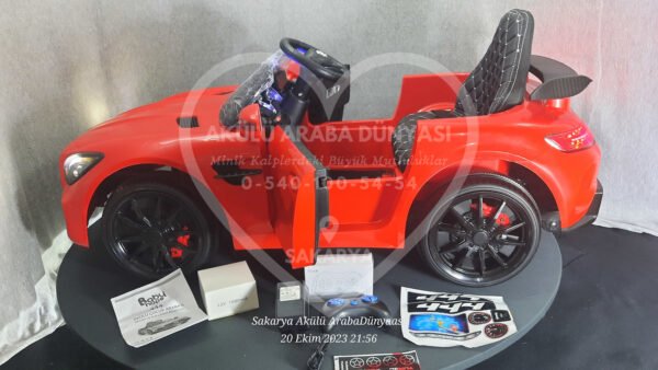 BabyHope Mercedês GTR 444 12V Akülü Araba Kırmızı