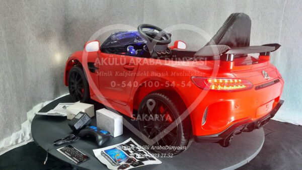 BabyHope Mercedês GTR 444 12V Akülü Araba Kırmızı
