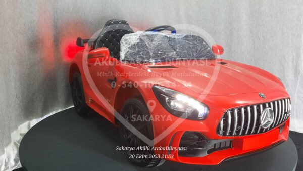 BabyHope Mercedês GTR 444 12V Akülü Araba Kırmızı