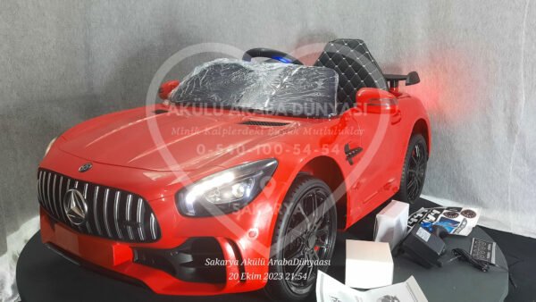BabyHope Mercedês GTR 444 12V Akülü Araba Kırmızı