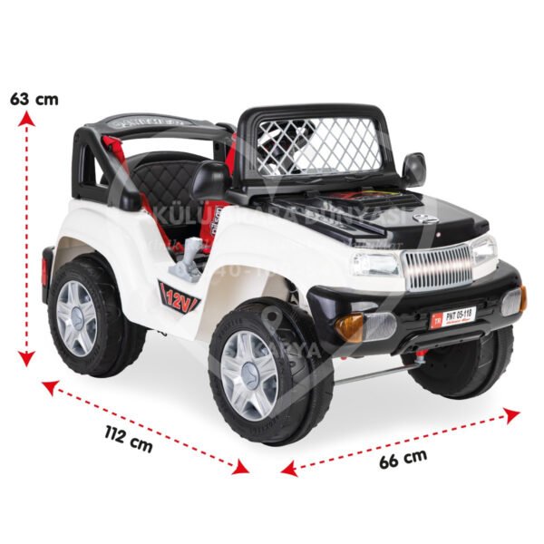 Pilsan 05-118 Panther Uzaktan Kumandalı 12 Volt Beyaz Akülü Araba