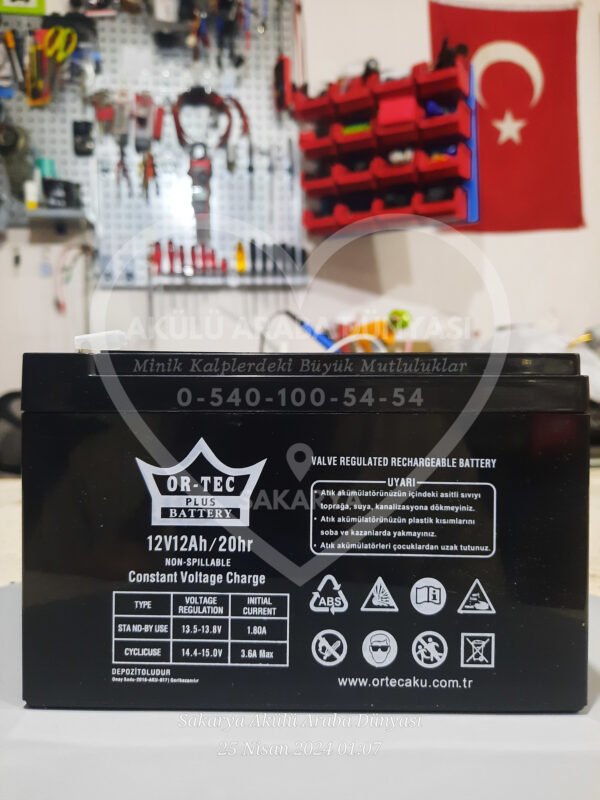 12 V 12 Ah 20Hr ( 12 Volt 12 Amper Akü ) Sakarya