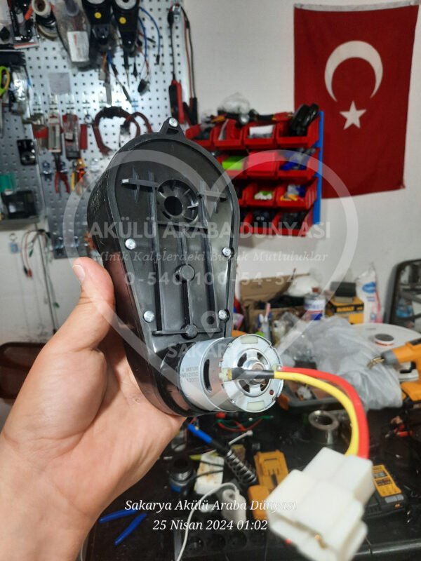 12 Volt 12.000 RPM Redüktörlü Akülü Araba Motoru