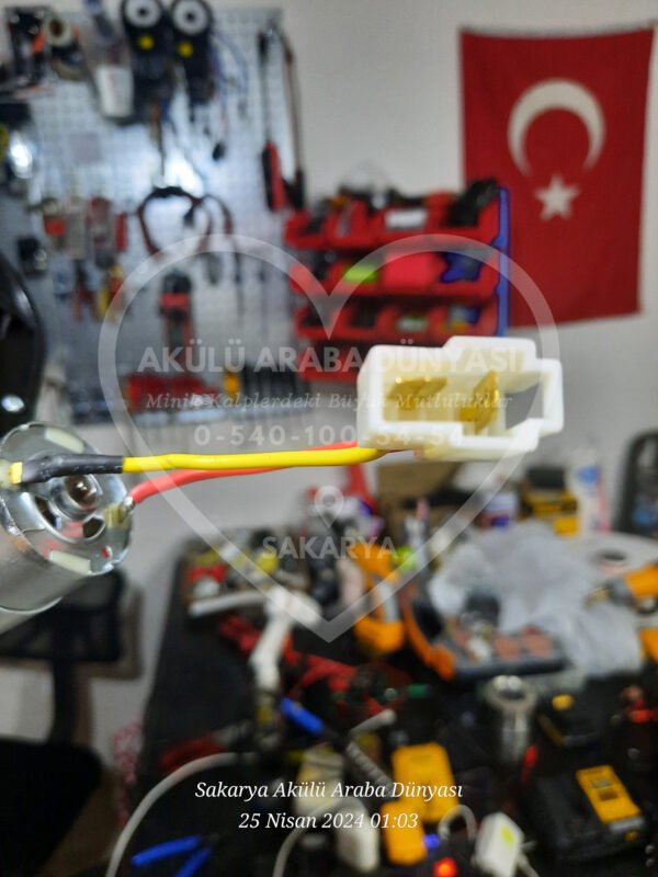12 Volt 12.000 RPM Redüktörlü Akülü Araba Motoru