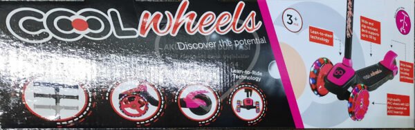 Cool Wheels 3 Tekerlekli Işıklı Twist Pembe Sarı Mavi Scooter - Görsel 6
