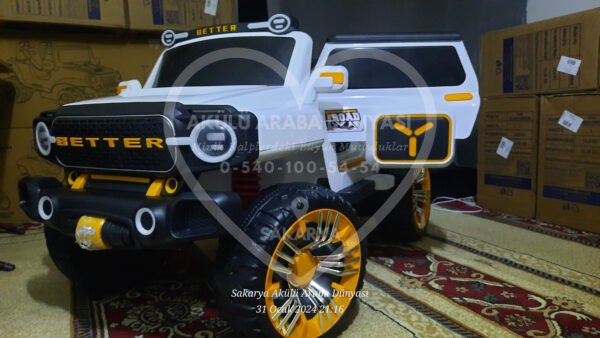 Better XXXL Çift Kişilik Akülü Araba Jip Jeep Telefon Kontrollü Eva Lastik