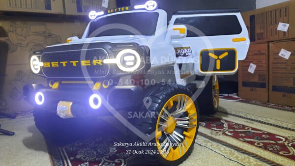 Better XXXL Çift Kişilik Akülü Araba Jip Jeep Telefon Kontrollü Eva Lastik