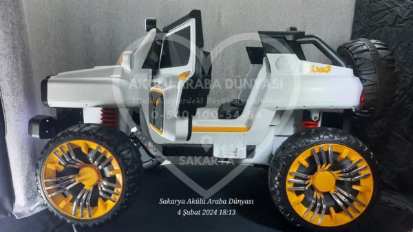 Better XXXL Çift Kişilik Akülü Araba Jip Jeep Telefon Kontrollü Eva Lastik