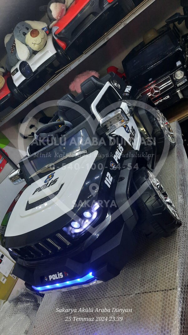 4×2 İznik 12 Volt Çift Kişilik Polis Akülü Araba (96-445) - Görsel 16