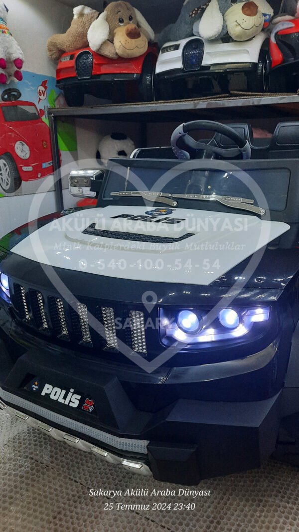 4×2 İznik 12 Volt Çift Kişilik Polis Akülü Araba (96-445) - Görsel 18