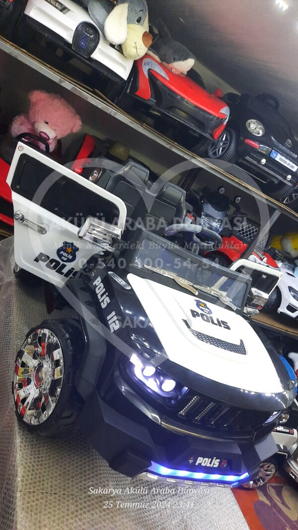 4×2 İznik 12 Volt Çift Kişilik Polis Akülü Araba (96-445) - Görsel 20
