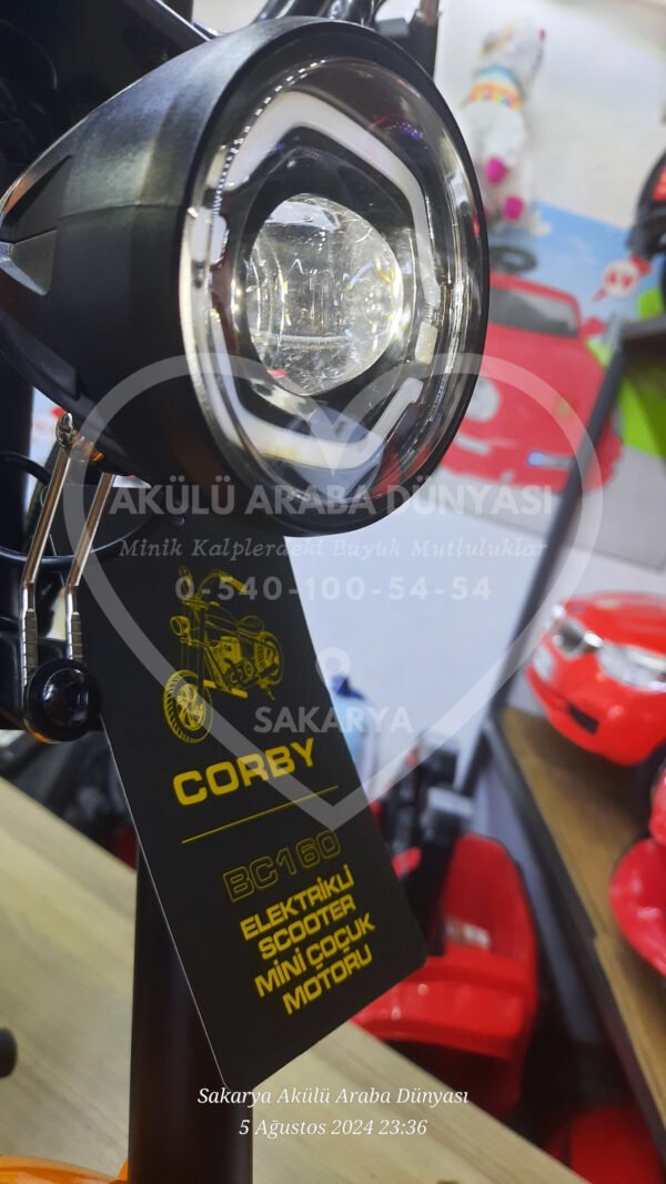 24 Volt Akülü Çocuk Motosiklet Turuncu 3 Vites