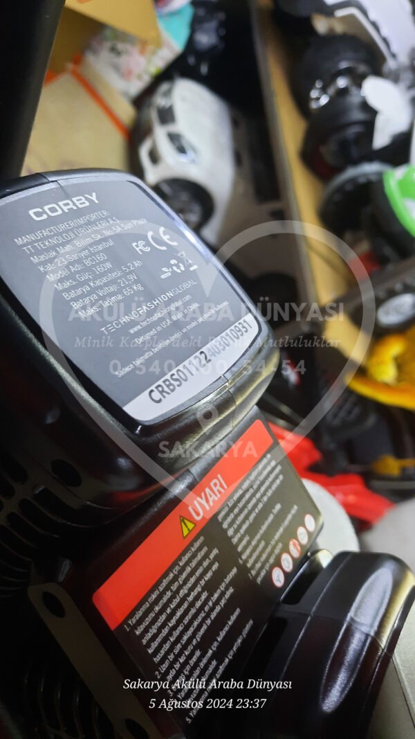 24 Volt Akülü Çocuk Motosiklet Turuncu 3 Vites