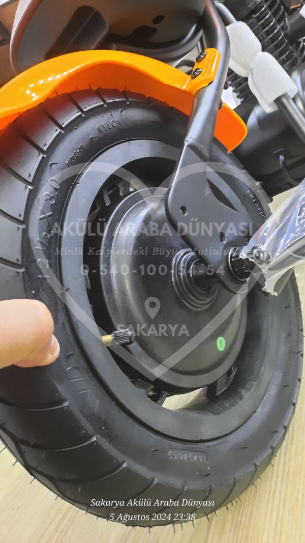 24 Volt Akülü Çocuk Motosiklet Turuncu 3 Vites