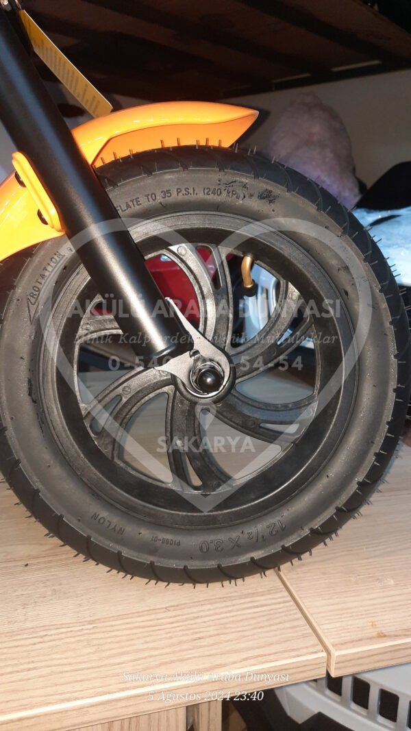 24 Volt Akülü Çocuk Motosiklet Turuncu 3 Vites