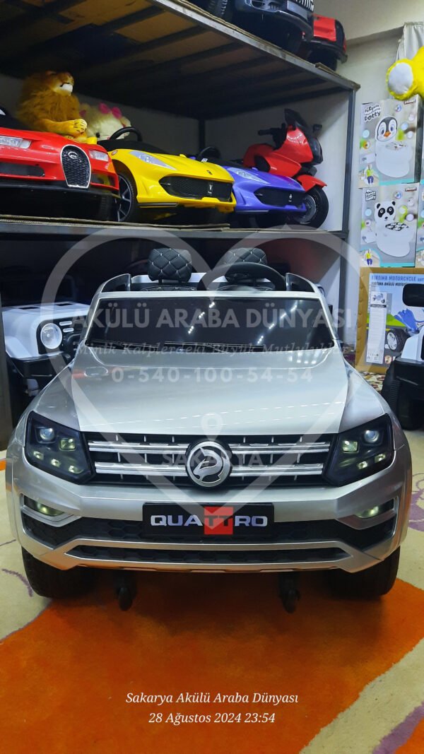 BabyHope 441 Quattro 4x4 Akülü Araba Metalik Gri - Görsel 1