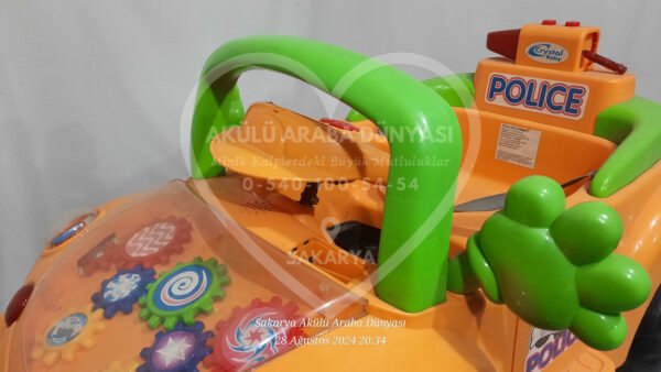 Crystal Baby Police Akülü Araba 6 Volt İkinciel - Görsel 2