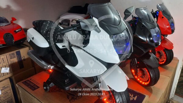 Işıklı Teker BabyHope 438 12 Volt Akülü Motosiklet XMX 316 Siyah - Görsel 6