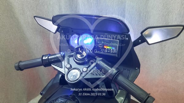 Işıklı Teker BabyHope 438 12 Volt Akülü Motosiklet XMX 316 Siyah - Görsel 5