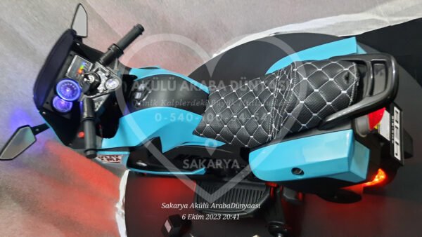 Işıklı Teker BabyHope 438 12 Volt Akülü Motosiklet XMX 316 Turkuaz