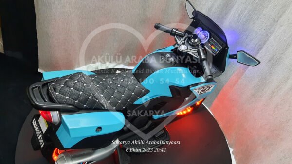 Işıklı Teker BabyHope 438 12 Volt Akülü Motosiklet XMX 316 Turkuaz