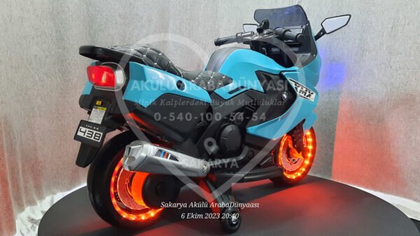Işıklı Teker BabyHope 438 12 Volt Akülü Motosiklet XMX 316 Turkuaz