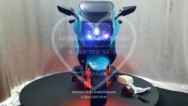 Işıklı Teker BabyHope 438 12 Volt Akülü Motosiklet XMX 316 Turkuaz
