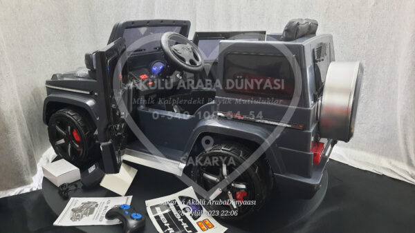 G65 AMG BabyHope 439 Akülü Araba Gri Jip BHU12