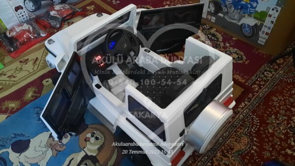 G65 AMG BabyHope 439 Akülü Araba Beyaz Jip BHU12