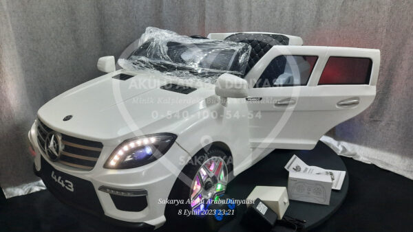 BabyHope 443 XC Power 12 Volt Akülü Jip Beyaz Işıklı Teker