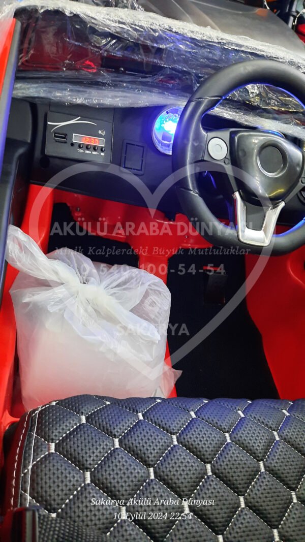 BabyHope 443 XC Power 12 Volt Akülü Jip Kırmızı Işıklı Teker