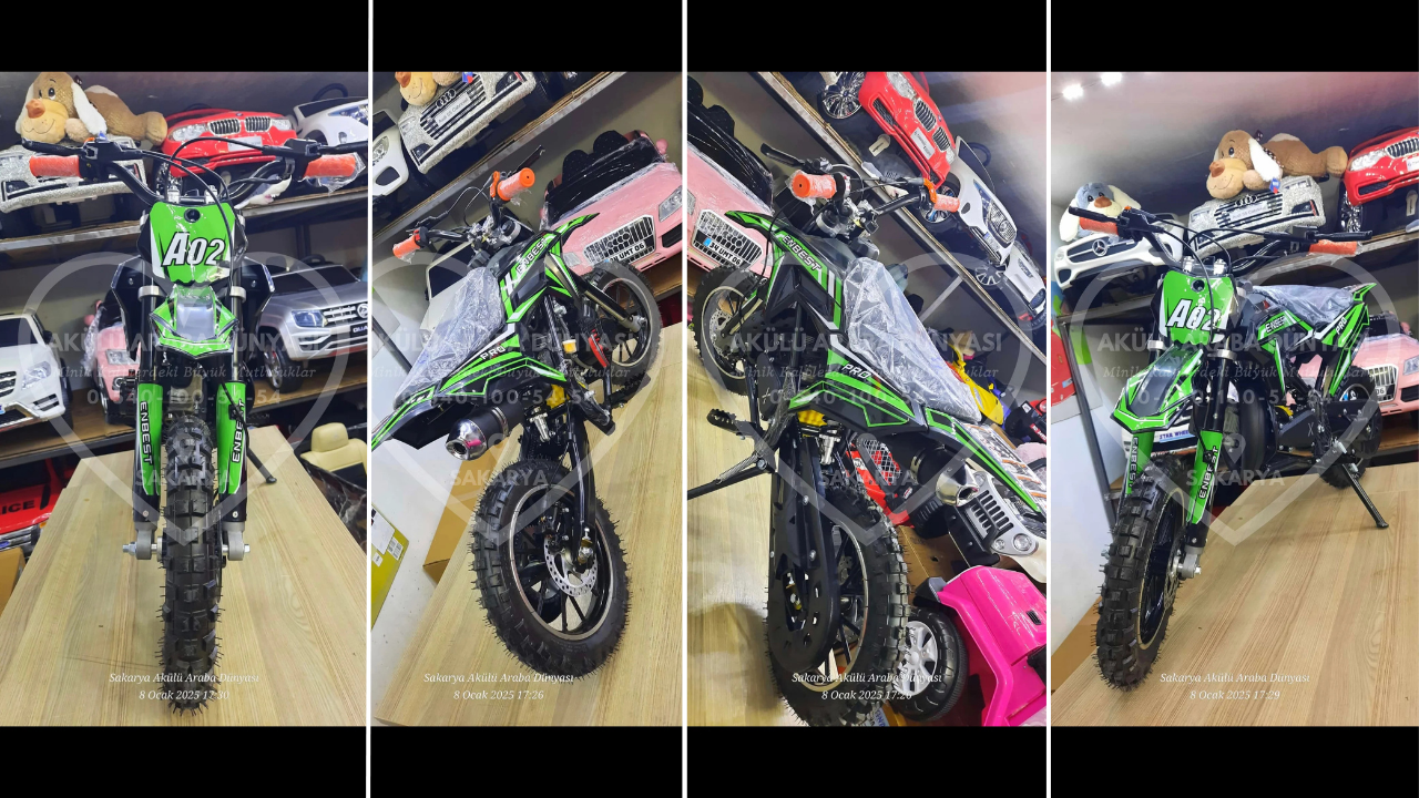 49 cc Çocuk Cross Motosikleti Tüm Renk Çeşitleriyle Akülü Araba Dünyası’nda!