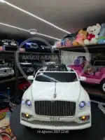 Akülü Araba 12 Volt Uzaktan Kumandalı – Boss GT Beyaz | Bentley Tarzı Tasarım - Görsel 25