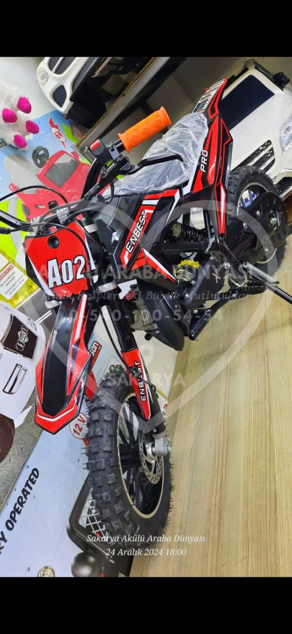Enbest 49cc Benzinli Pocket Mini Cross Çocuk Motosikleti - Görsel 11