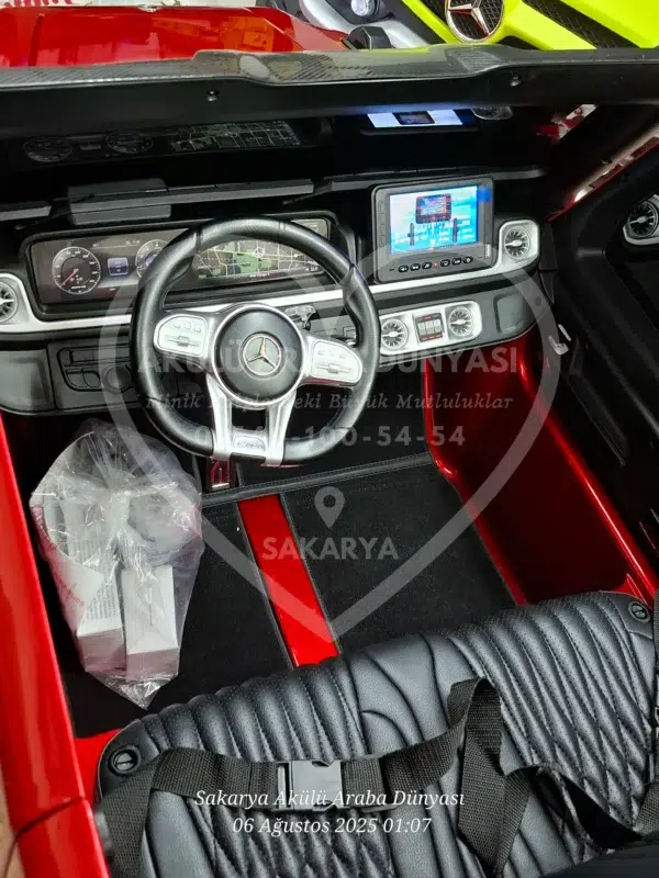 Lisanslı Mercedes G63 24 Volt Tabletli 4x4 Akülü Araba - Görsel 12