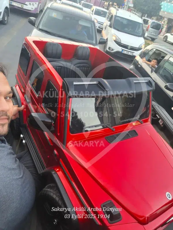 Lisanslı Mercedes G63 24 Volt Tabletli 4x4 Akülü Araba - Görsel 28