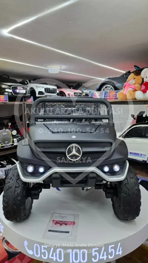 Mercedes Unimog 24 Volt 4x4 Kumandalı Akülü Araba Dev Boy Eva Teker Jip - Görsel 2