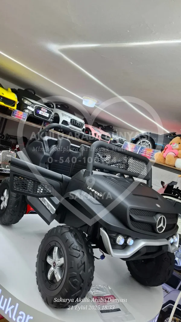 Mercedes Unimog 24 Volt 4x4 Kumandalı Akülü Araba Dev Boy Eva Teker Jip - Görsel 17