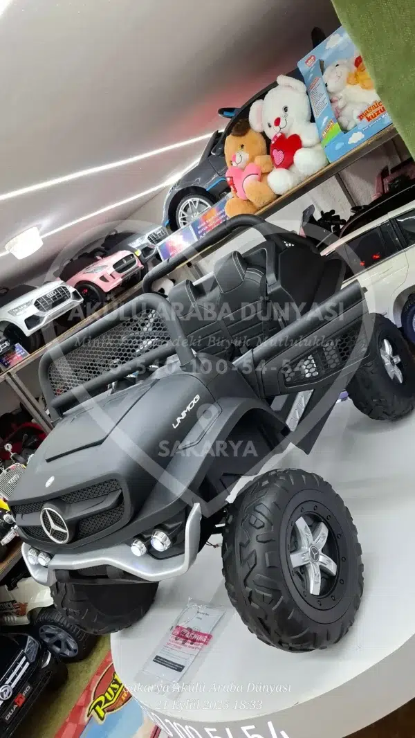 Mercedes Unimog 24 Volt 4x4 Kumandalı Akülü Araba Dev Boy Eva Teker Jip - Görsel 15