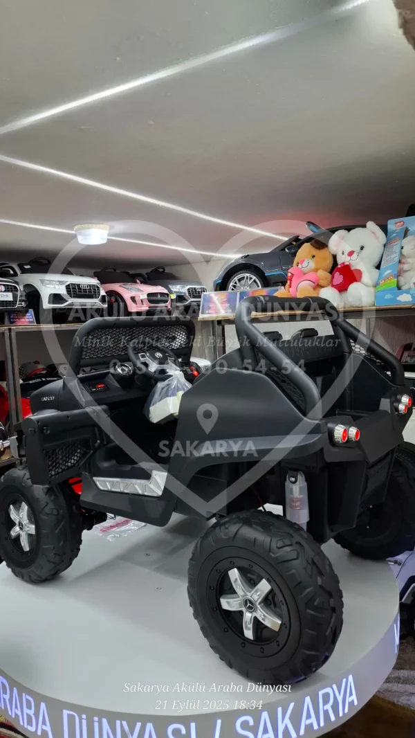 Mercedes Unimog 24 Volt 4x4 Kumandalı Akülü Araba Dev Boy Eva Teker Jip - Görsel 13
