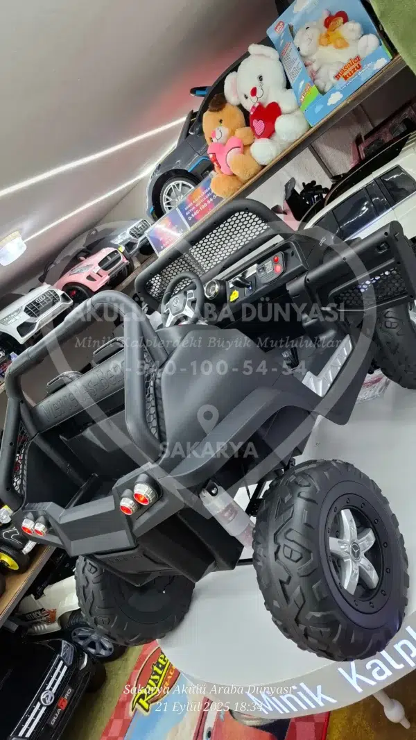 Mercedes Unimog 24 Volt 4x4 Kumandalı Akülü Araba Dev Boy Eva Teker Jip - Görsel 11