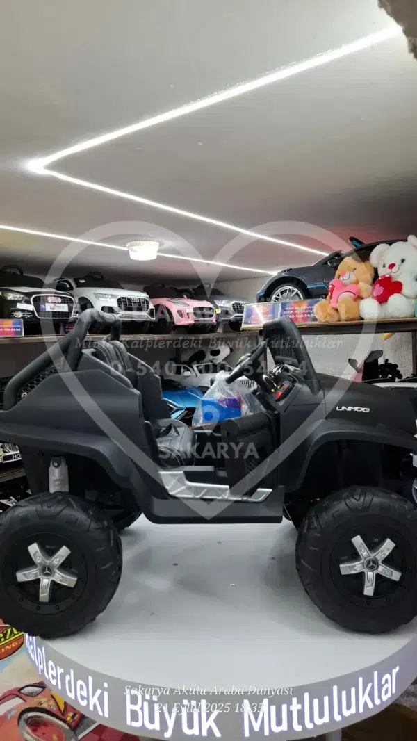 Mercedes Unimog 24 Volt 4x4 Kumandalı Akülü Araba Dev Boy Eva Teker Jip - Görsel 18